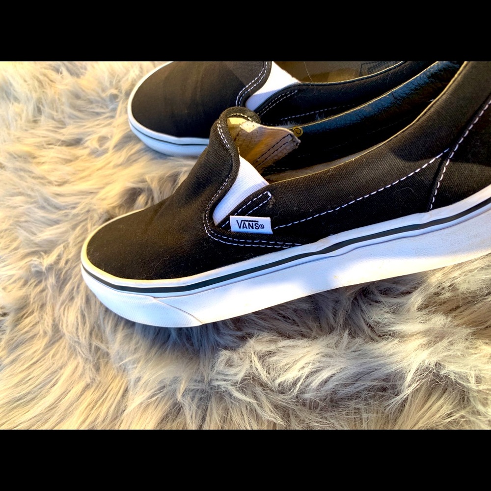 Black slip on vans
